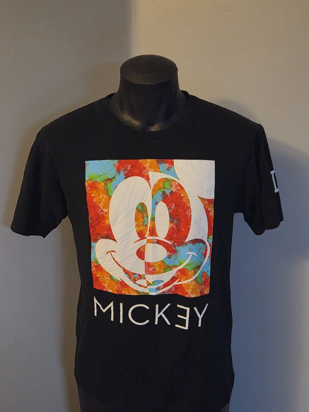 Disney Mickey Mouse Colorful Graphic T-Shirt Black Disney Collection by Neff